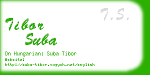 tibor suba business card